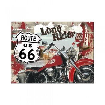 Магнит Nostalgic-Art "Road 66 Lone Rider" (14263)
